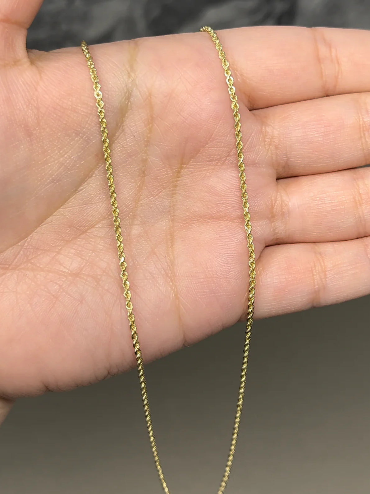 14K Gold Hollow Rope Chain 3mm